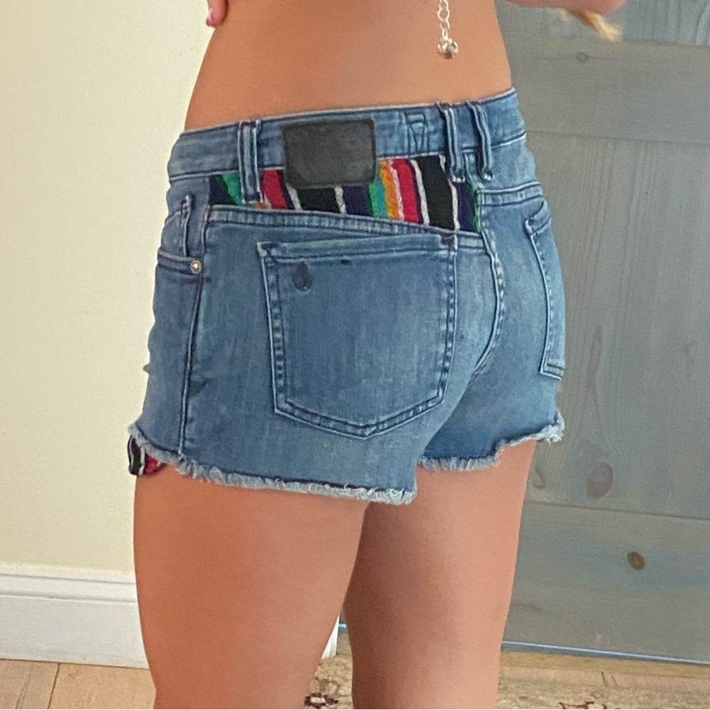 vintage volcom jean shorts